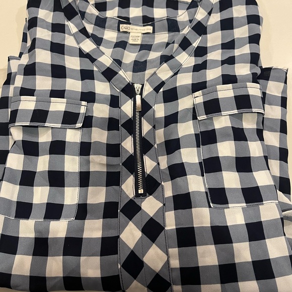 Cato Blouse size 22/24 blue and white checked NWOT - Picture 6 of 7